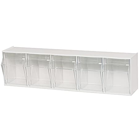 Quantum Storage Clear Tip-Out Bin System - 5 Drawer