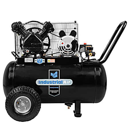 20 gal Black Horizontal Portable V-Twin Air Compressor