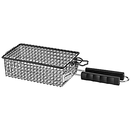Grill-Flip Basket with Removable Handle