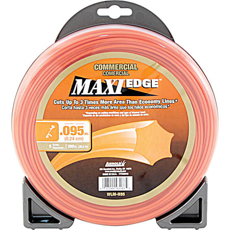 Maxi Edge 0.095 in x 100 ft Orange Commercial Trimmer Line