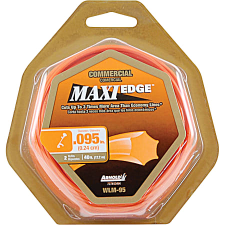 MTD Maxi Edge 0.095 in x 40 ft Orange Commercial Trimmer Line