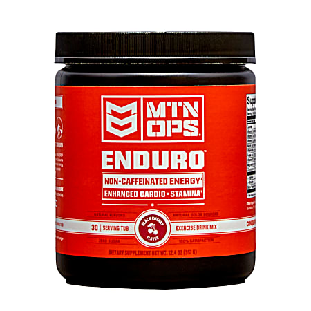 10.6 oz Enduro Black Cherry Scoop Non-Caffeinated Cardio Enhancement