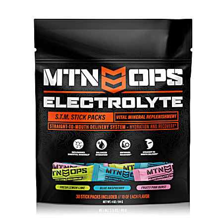 Electrolyte Hydration and Recovery STM Stick Packs - 30 Pk