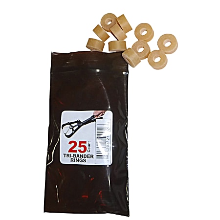 S & J Tools Eze Tri-Bander Castrator Bands - 25 Ct