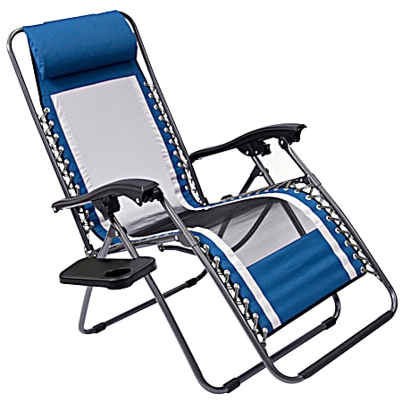 Blue Mesh Anti-Gravity Lounge Chair