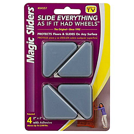 Magic Sliders Triangle Self-Adhesive Sliders - 4 Pk.