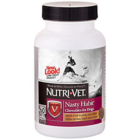 Nasty Habit Chewables for Puppies & Dogs - 60 ct