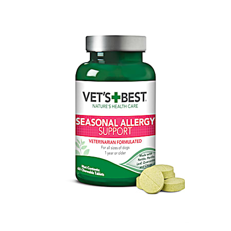 Seasonal Allergy Support Chewable Tablets for Dogs - 60 Ct