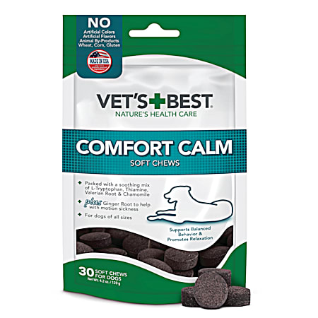 Vet's Best Comfort Calm Soft Chews for Dogs - 30 Ct