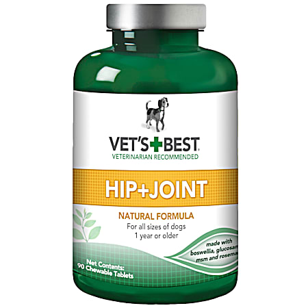 Vet's Best Hip & Joint Supplement Chewable Tablets for Dogs - 90 Ct