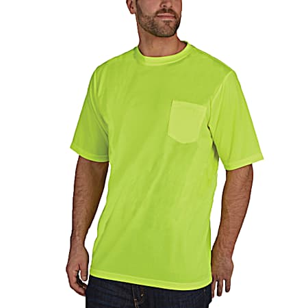 Men's Insect Guard Yellow Hi-Vis Crew Neck Short Sleeve Pocket T-Shirt