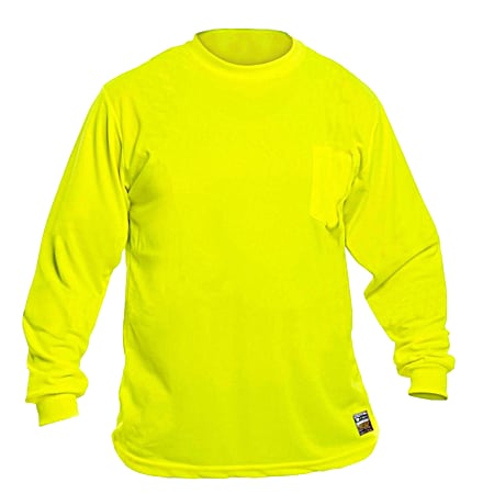 Men's Insect Guard Yellow Hi-Vis Crew Neck Long Sleeve T-Shirt