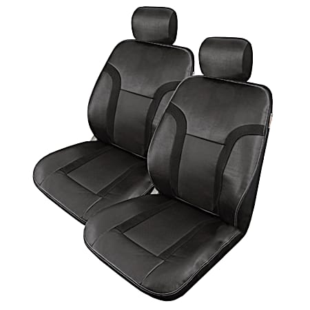 Black Raptor Deluxe Truck & Large SUVs Seat Cover 2 Pc Set