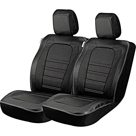 Carbon Fiber Front Truck Seat Cover 2 Pc Set