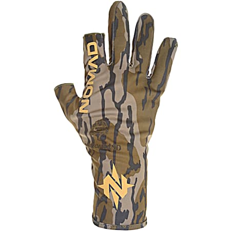 Nomad Men's Mossy Oak Bottomland Camo Fingerless Gloves