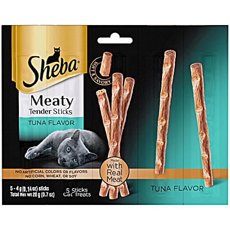 SHEBA Meaty Tender Sticks w/ Tuna Cat Treats - 5 Pk