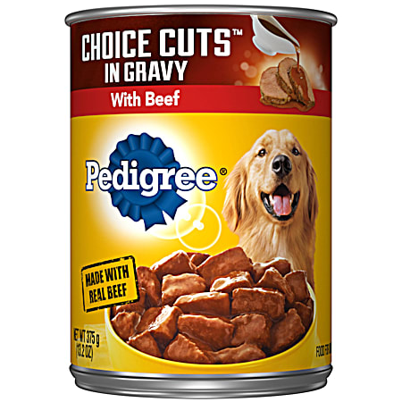 Adult Choice Cuts in Gravy w/ Beef Wet Dog Food, 13.2 oz Can