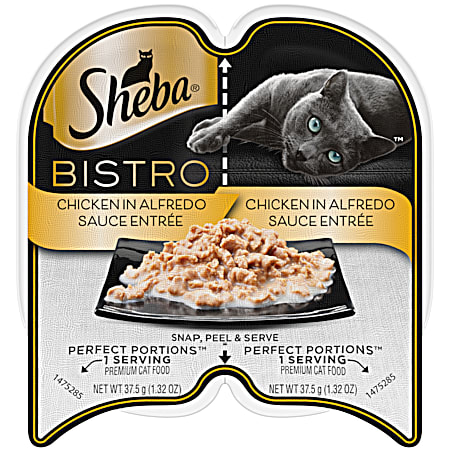 Bistro Chicken in Alfredo Sauce Entree Wet Cat Food Twin Pack