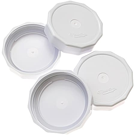 Tough Tops White Wide Mouth Canning Jar Lids - 4 Pk