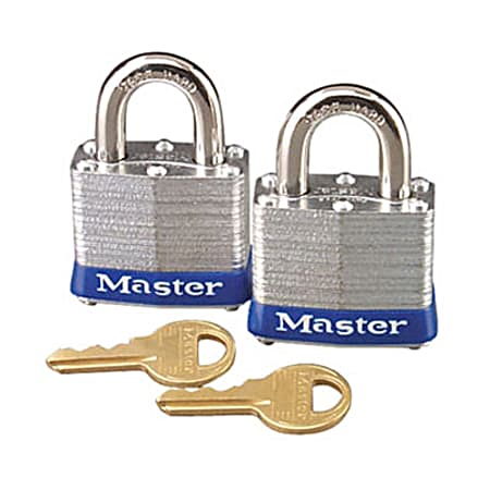 Master Lock 2 Pk. Laminated Steel Padlocks - 3T