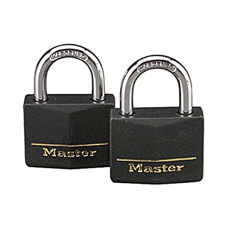 Master Lock 2 Pk. Covered Solid Body Padlocks