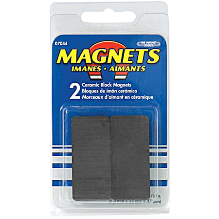 2 Pc. Ceramic Block Magnets