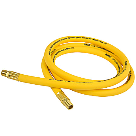 3/8 in x 6 ft Yellow Premium Hybrid Lead-In Air Hose