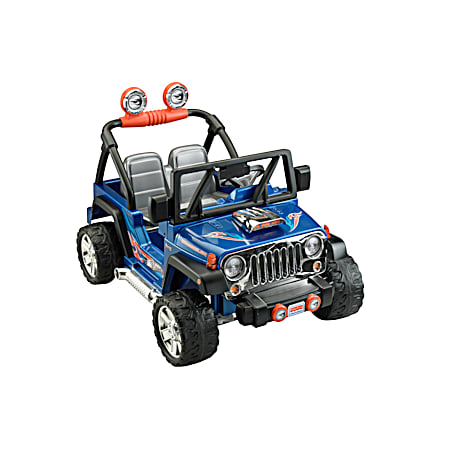 Blue Power Wheels Hot Wheels Jeep Wrangler Ride-On