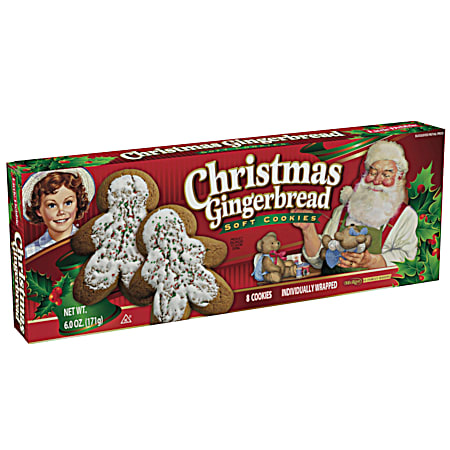 6 oz Christmas Gingerbread Soft Cookies