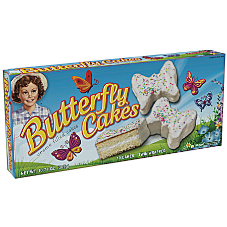 10.74 oz Butterfly Vanilla Cakes