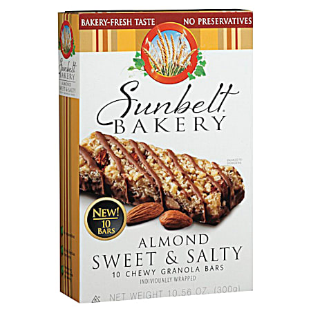 Almond Sweet & Salty Chewy Granola Bars - 10 Pk