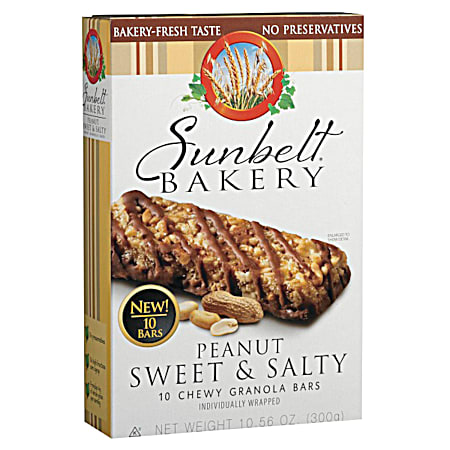Peanut Sweet & Salty Chewy Granola Bars - 10 Pk