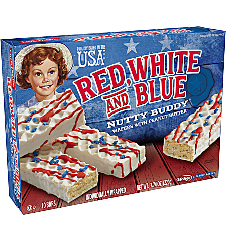 Nutty Buddy 7.74 oz Red, White & Blue Peanut Butter Wafers