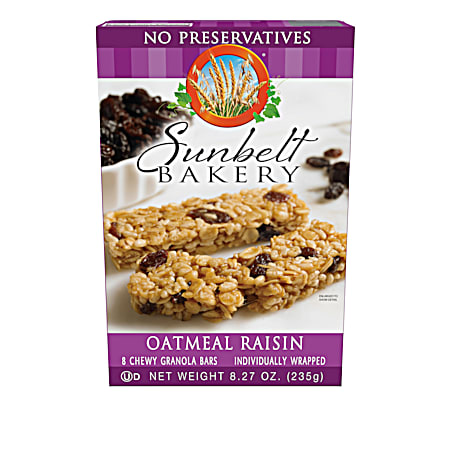 Oatmeal Raisin Chewy Granola Bars - 8 pk