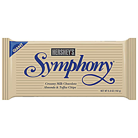 Hershey Symphony Giant 6.8 oz Milk Chocolate, Toffee & Almond Candy Bar