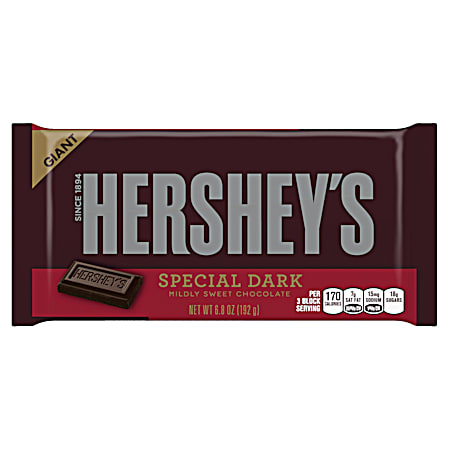Hershey 6.8 oz Giant Special Dark Chocolate Bar