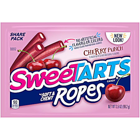 SweeTARTS 3.5 oz Share Pack Cherry Punch Soft & Chewy Ropes