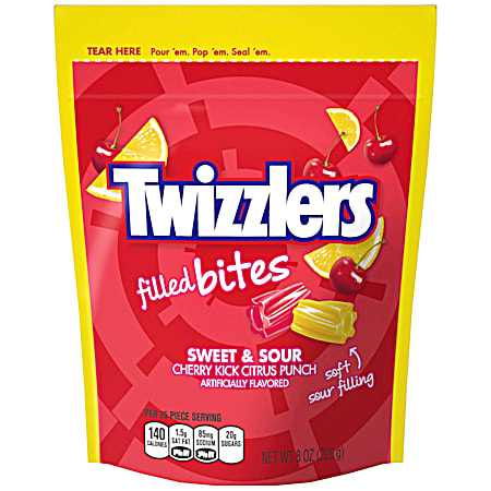 Twizzlers 8 oz Sweet & Sour Filled Bites