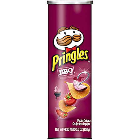 Pringles 5.5 oz BBQ Flavored Potato Crisps Chips