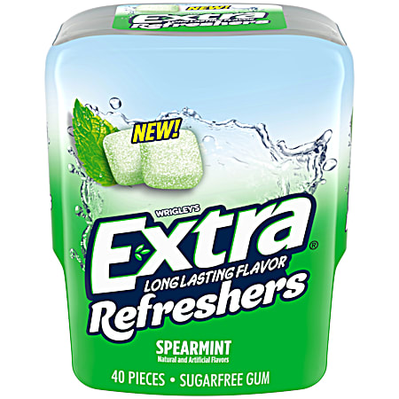 Wrigley Extra Refreshers 40pc Sugar Free Spearmint Chewing Gum