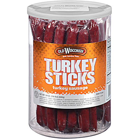 24 oz Turkey Snack Sticks Jar