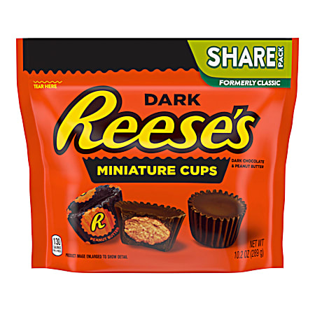 Reese's 10.2 oz Dark Chocolate Miniature Peanut Butter Cups