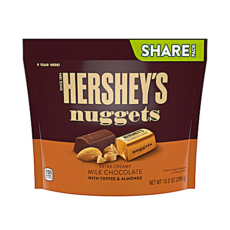 Hershey Nuggets 10.2 oz Milk Chocolate w/ Toffee & Almonds Miniatures Chocolate Candy
