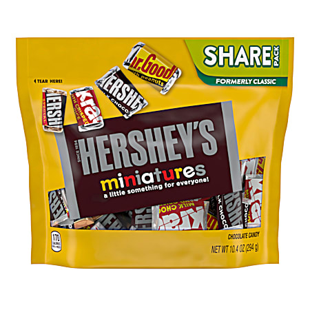 Hershey 10.4 oz Miniatures Assortment Milk Chocolate Candy
