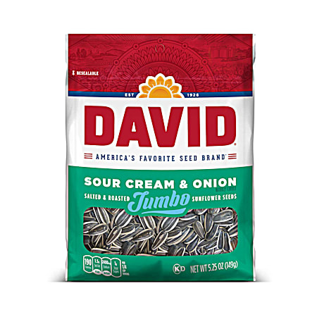 Davids 5.25 oz Sour Cream & Onion Sunflower Seeds