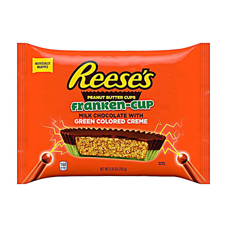 9.35 oz Peanut Butter Franken-Cups Milk Chocolate w/ Green Creme
