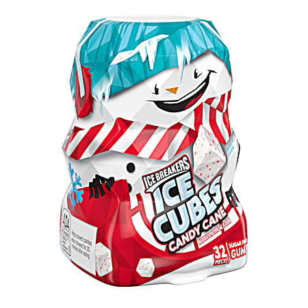 2.6 oz ICE CUBES Snowman Candy Cane Sugar Free Gum