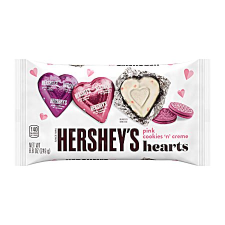Cookies N Creme 8.8 oz Pink Chocolate Hearts