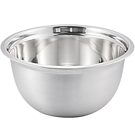 8 qt Brushed Silver All Purpose Stainless Steel Mixing Bowl