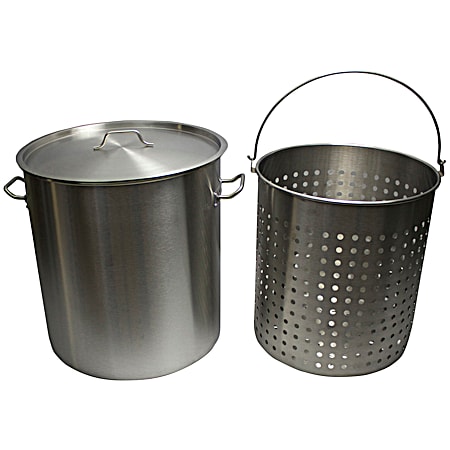 Chard 24 qt Stainless Steel Pot w/ Strainer Basket